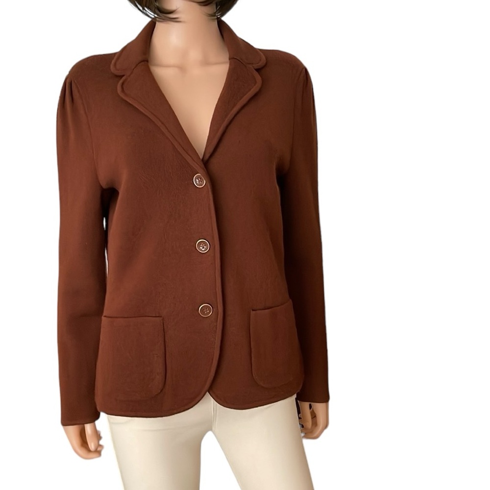 NWOT Talbots black label merino wool double faced sweater jacket